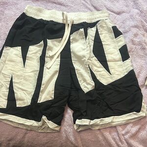 Mens NIKE Bold Black & White Graphic Atletic/Swim Shorts
